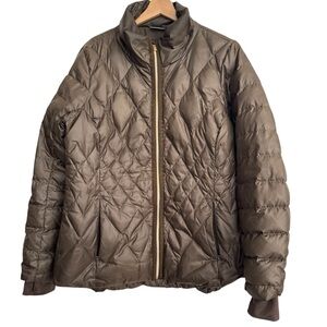 Athleta Responsible Goose Down Jacket Puffer Full Zip Quilted Size L